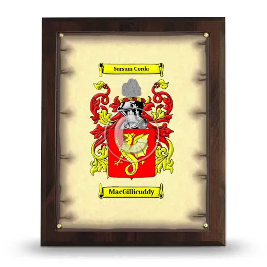 MacGillicuddy Coat of Arms Plaque