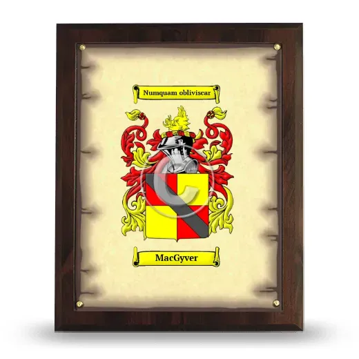 MacGyver Coat of Arms Plaque