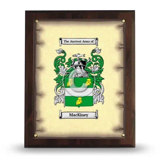 MacKiney Coat of Arms Plaque