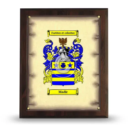 Madir Coat of Arms Plaque