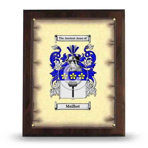Mailhot Coat of Arms Plaque