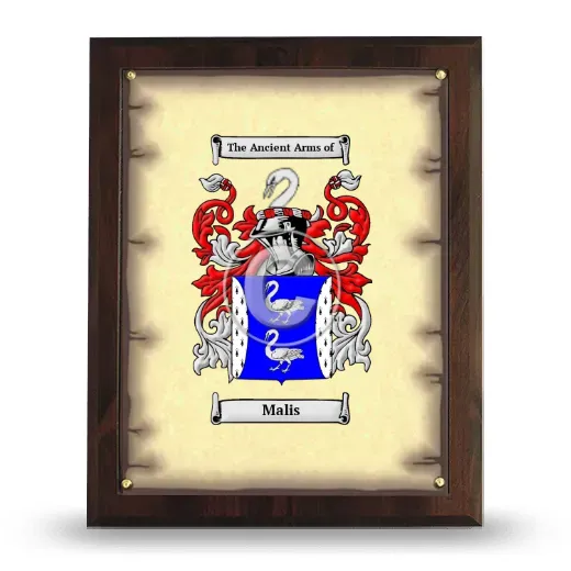Malis Coat of Arms Plaque
