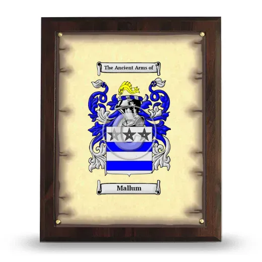 Mallum Coat of Arms Plaque