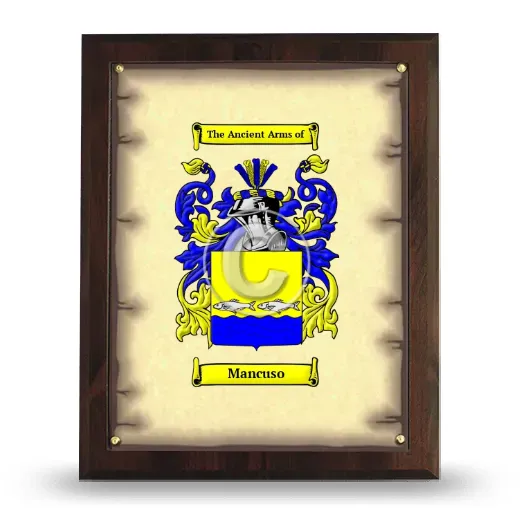 Mancuso Coat of Arms Plaque