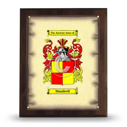 Mandevil Coat of Arms Plaque