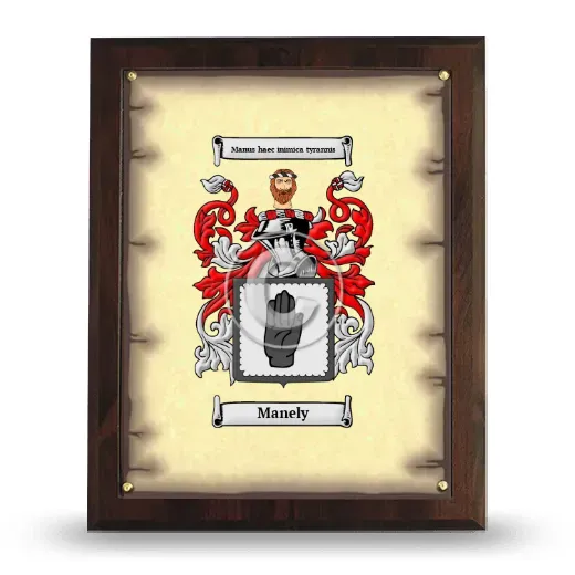 Manely Coat of Arms Plaque