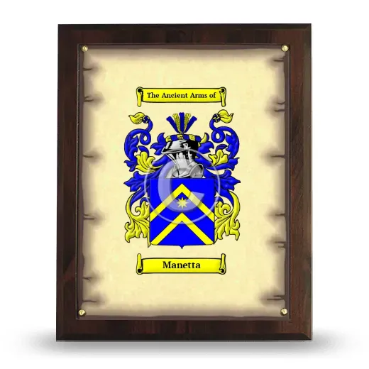 Manetta Coat of Arms Plaque