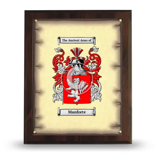Manforte Coat of Arms Plaque