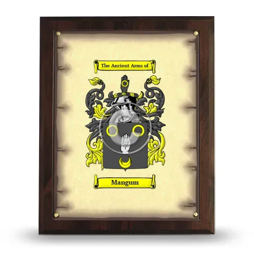 Mangum Coat of Arms Plaque