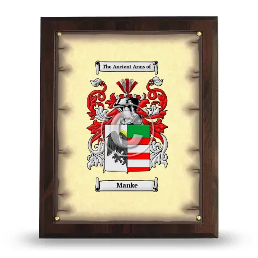 Manke Coat of Arms Plaque