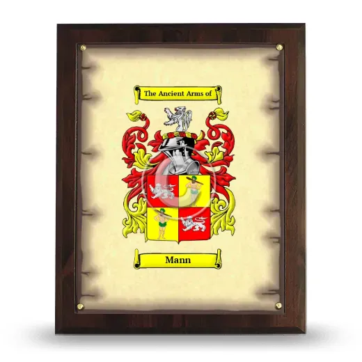 Mann Coat of Arms Plaque
