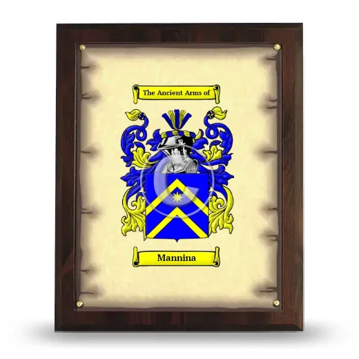 Mannina Coat of Arms Plaque