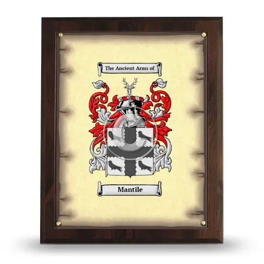 Mantile Coat of Arms Plaque