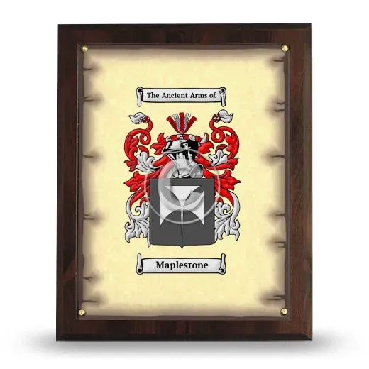 Maplestone Coat of Arms Plaque