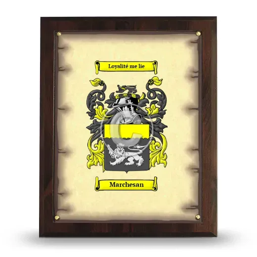 Marchesan Coat of Arms Plaque