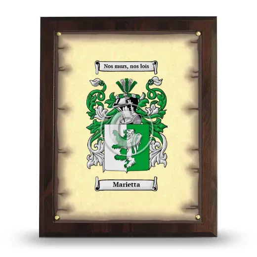 Marietta Coat of Arms Plaque