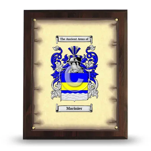 Marinier Coat of Arms Plaque