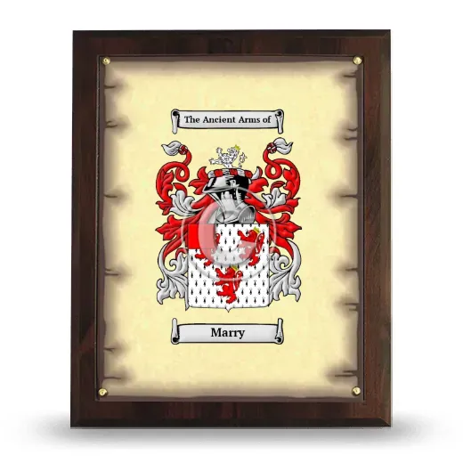Marry Coat of Arms Plaque