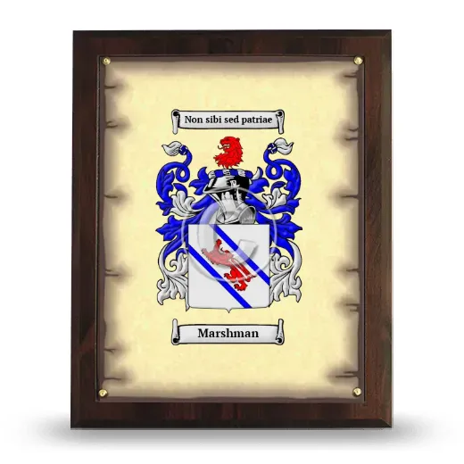 Marshman Coat of Arms Plaque