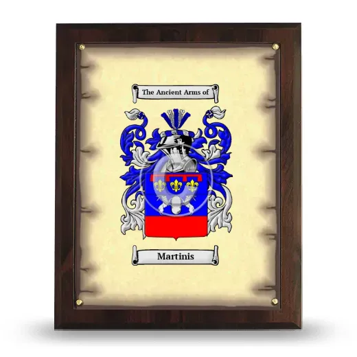 Martinis Coat of Arms Plaque