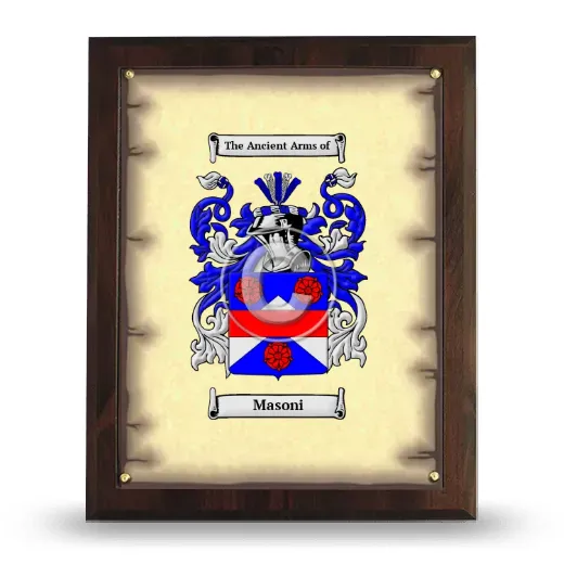 Masoni Coat of Arms Plaque