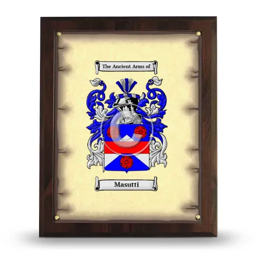 Masutti Coat of Arms Plaque