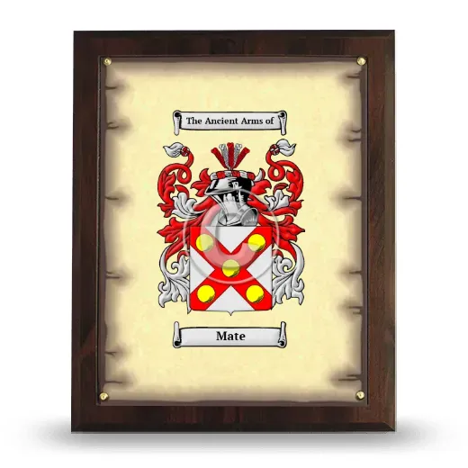 Mate Coat of Arms Plaque