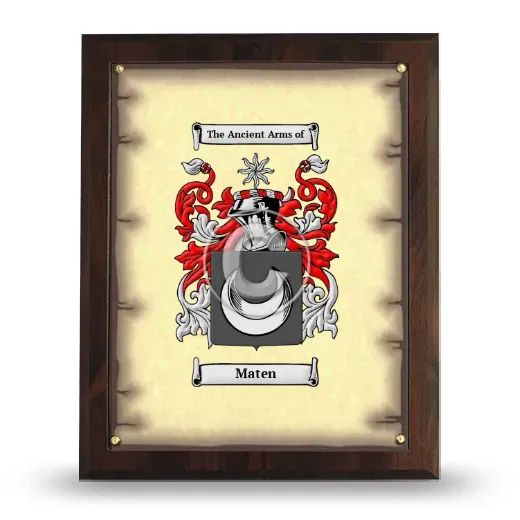 Maten Coat of Arms Plaque