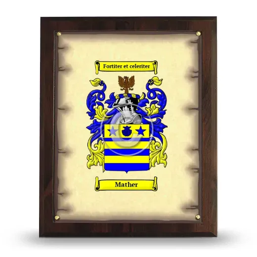 Mather Coat of Arms Plaque