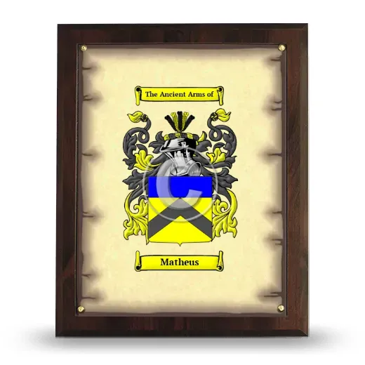 Matheus Coat of Arms Plaque