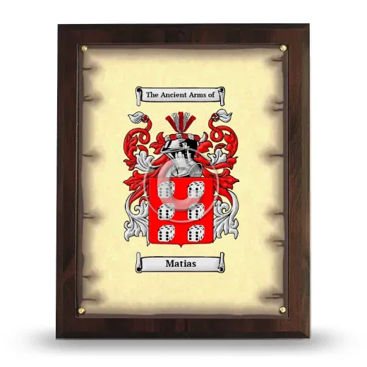 Matias Coat of Arms Plaque