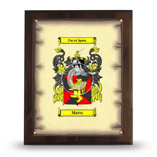 Matts Coat of Arms Plaque