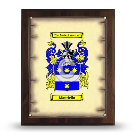 Mauriello Coat of Arms Plaque