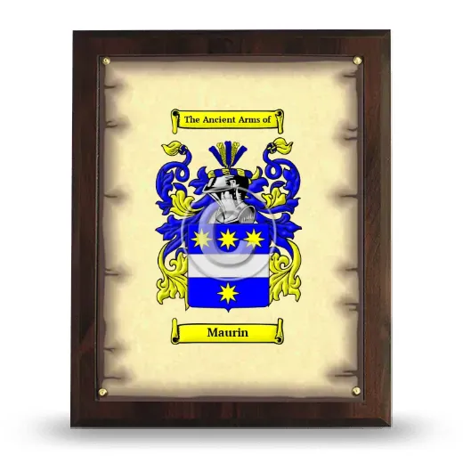 Maurin Coat of Arms Plaque