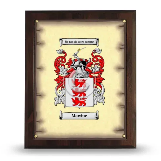 Mawine Coat of Arms Plaque