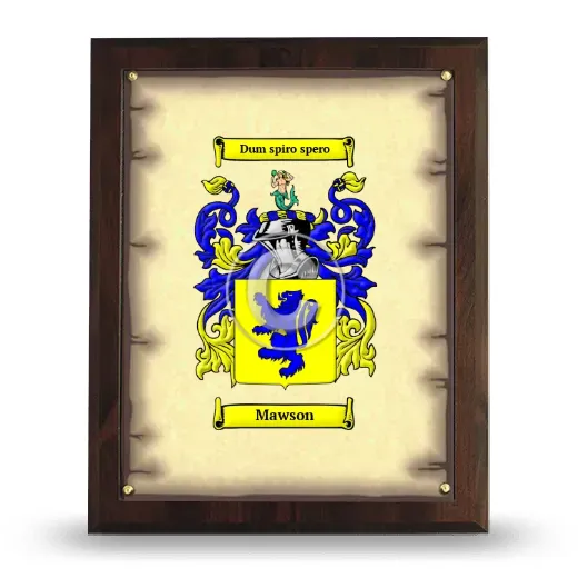 Mawson Coat of Arms Plaque