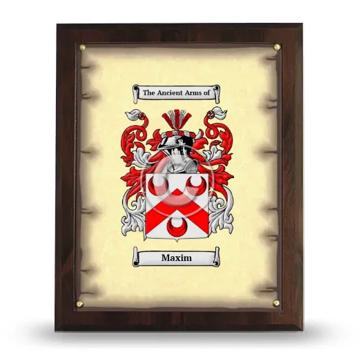 Maxim Coat of Arms Plaque