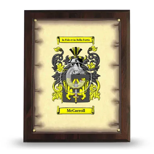 McCarroll Coat of Arms Plaque