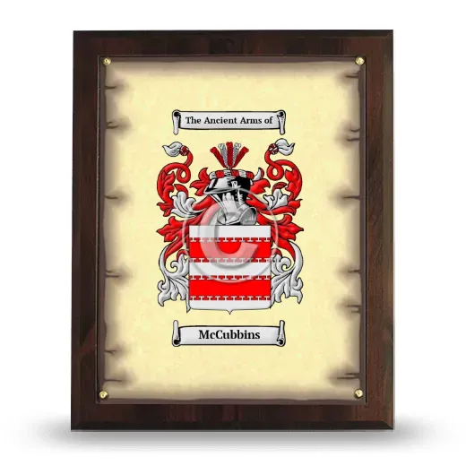 McCubbins Coat of Arms Plaque