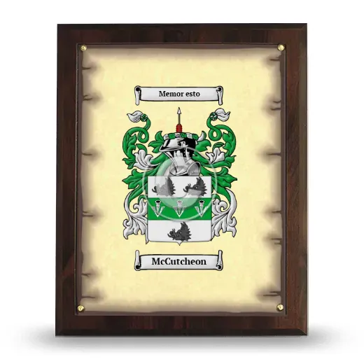 McCutcheon Coat of Arms Plaque