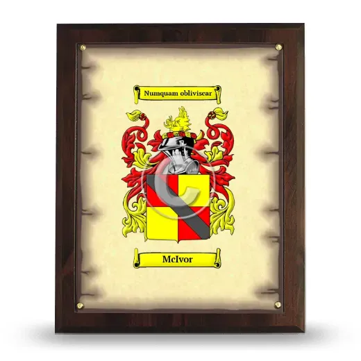 McIvor Coat of Arms Plaque