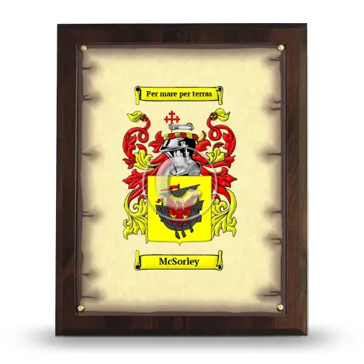 McSorley Coat of Arms Plaque