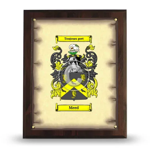Meed Coat of Arms Plaque