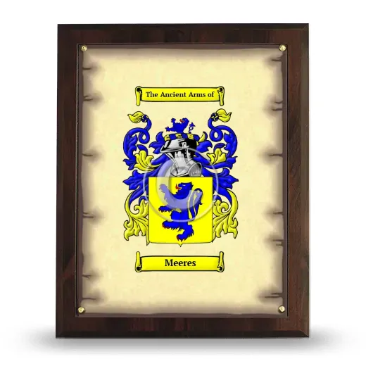 Meeres Coat of Arms Plaque
