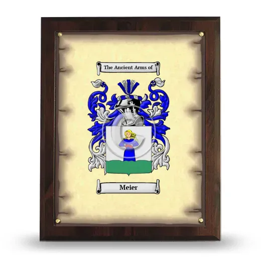 Meier Coat of Arms Plaque