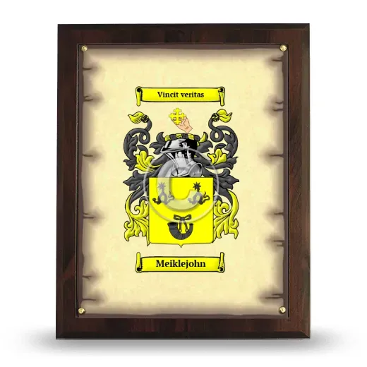 Meiklejohn Coat of Arms Plaque