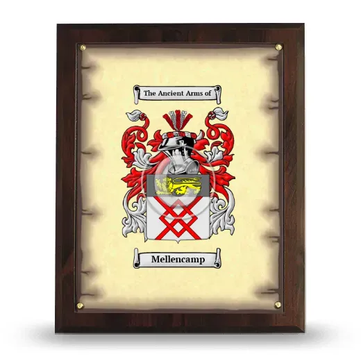 Mellencamp Coat of Arms Plaque