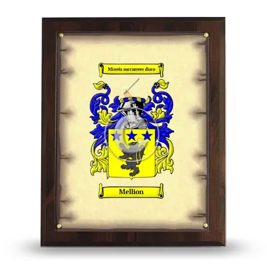 Mellion Coat of Arms Plaque