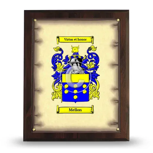 Mellon Coat of Arms Plaque
