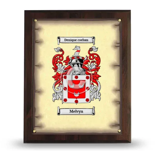 Melvyn Coat of Arms Plaque